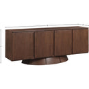  Meridian Bellona Brown Oak Veneer Sideboard / Buffet IMAGE 10
