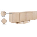  Meridian Bellona Natural Oak Veneer Sideboard / Buffet IMAGE 11