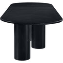  Color_Black -- Meridian Oval Dolan Dining Table with Pedestal Base IMAGE 10