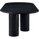  Color_Black -- Meridian Oval Dolan Dining Table with Pedestal Base IMAGE 11