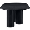  Color_Black -- Meridian Oval Dolan Dining Table with Pedestal Base IMAGE 12