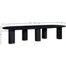  Color_Black -- Meridian Oval Dolan Dining Table with Pedestal Base IMAGE 14