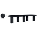  Color_Black -- Meridian Oval Dolan Dining Table with Pedestal Base IMAGE 15