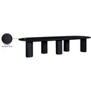  Meridian Dolan 143.25" / 119.25" / 95.25" Black Solid Wood And Oak Veneer Dining Table IMAGE 15