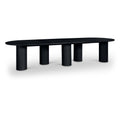  Color_Black -- Meridian Oval Dolan Dining Table with Pedestal Base IMAGE 1