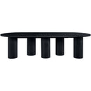 Color_Black -- Meridian Oval Dolan Dining Table with Pedestal Base IMAGE 8