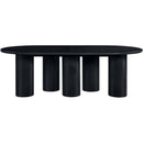 Color_Black -- Meridian Oval Dolan Dining Table with Pedestal Base IMAGE 9