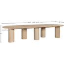  Color_Oak -- Dolan 95.25" / 119.25" / 143.25" Oak Solid Wood And Oak Veneer Dining Table IMAGE 14