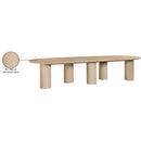  Color_Oak -- Dolan 95.25" / 119.25" / 143.25" Oak Solid Wood And Oak Veneer Dining Table IMAGE 15