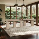  Color_Oak -- Dolan 95.25" / 119.25" / 143.25" Oak Solid Wood And Oak Veneer Dining Table IMAGE 2