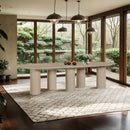  Meridian Dolan 95.25" / 119.25" / 143.25" Oak Solid Wood And Oak Veneer Dining Table IMAGE 3