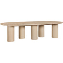  Meridian Dolan 95.25" / 119.25" / 143.25" Oak Solid Wood And Oak Veneer Dining Table IMAGE 5