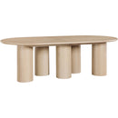  Color_Oak -- Dolan 95.25" / 119.25" / 143.25" Oak Solid Wood And Oak Veneer Dining Table IMAGE 6