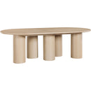  Meridian Dolan 95.25" / 119.25" / 143.25" Oak Solid Wood And Oak Veneer Dining Table IMAGE 6