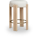  Color_Cream -- Harrison Cream Vegan Leather Upholstered Counter Stool IMAGE 1