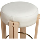  Color_Cream -- Harrison Cream Vegan Leather Upholstered Counter Stool IMAGE 4