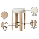  Color_Cream -- Harrison Cream Vegan Leather Upholstered Counter Stool IMAGE 7