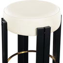  Color_Cream -- Harrison Cream Vegan Leather Upholstered Counter Stool IMAGE 4