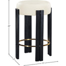  Color_Cream -- Harrison Cream Vegan Leather Upholstered Counter Stool IMAGE 6