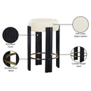  Color_Cream -- Harrison Cream Vegan Leather Upholstered Counter Stool IMAGE 7
