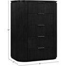  Color_Black -- Meridian Astrid 5 Drawer Chest IMAGE 12