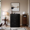  Color_Black -- Meridian Astrid 5 Drawer Chest IMAGE 2
