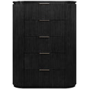  Color_Black -- Meridian Astrid 5 Drawer Chest IMAGE 3