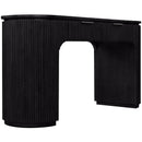  Meridian Astrid Black Solid Wood And Oak Veneer Desk IMAGE 9