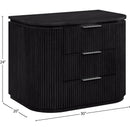  Color_Black -- Meridian Astrid 3 Drawer Nightstand IMAGE 12