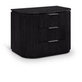  Color_Black -- Meridian Astrid 3 Drawer Nightstand IMAGE 1
