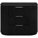  Color_Black -- Meridian Astrid 3 Drawer Nightstand IMAGE 3