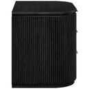  Color_Black -- Meridian Astrid 3 Drawer Nightstand IMAGE 4