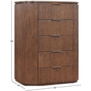 Color_Brown -- Astrid Brown Solid Wood And Oak Veneer Chest IMAGE 12