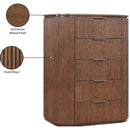  Color_Brown -- Astrid Brown Solid Wood And Oak Veneer Chest IMAGE 13