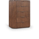  Meridian Astrid Brown Solid Wood And Oak Veneer Chest IMAGE 1
