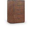  Color_Brown -- Astrid Brown Solid Wood And Oak Veneer Chest IMAGE 1