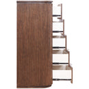  Color_Brown -- Astrid Brown Solid Wood And Oak Veneer Chest IMAGE 6