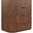  Color_Brown -- Astrid Brown Solid Wood And Oak Veneer Chest IMAGE 7