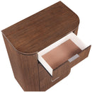 Color_Brown -- Astrid Brown Solid Wood And Oak Veneer Chest IMAGE 8