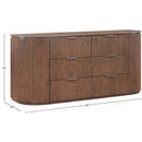  Meridian Astrid Brown Solid Wood And Oak Veneer Dresser IMAGE 13