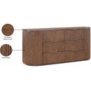  Color_Brown -- Astrid Brown Solid Wood And Oak Veneer Dresser IMAGE 14