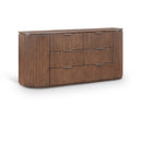  Meridian Astrid Brown Solid Wood And Oak Veneer Dresser IMAGE 1