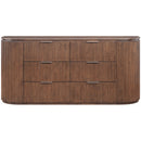  Color_Brown -- Astrid Brown Solid Wood And Oak Veneer Dresser IMAGE 3