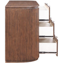  Meridian Astrid Brown Solid Wood And Oak Veneer Dresser IMAGE 6