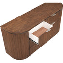  Color_Brown -- Astrid Brown Solid Wood And Oak Veneer Dresser IMAGE 7