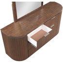  Color_Brown -- Astrid Brown Solid Wood And Oak Veneer Dresser IMAGE 8