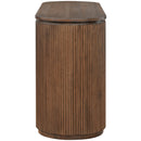  Meridian Astrid Brown Solid Wood And Oak Veneer Desk IMAGE 4
