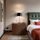  Color_Brown -- Astrid Brown Solid Wood And Oak Veneer Nightstand IMAGE 2