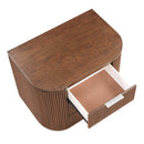  Meridian Astrid Brown Solid Wood And Oak Veneer Nightstand IMAGE 8