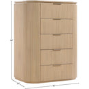  Meridian Astrid Natural Solid Wood And Oak Veneer Chest IMAGE 12
